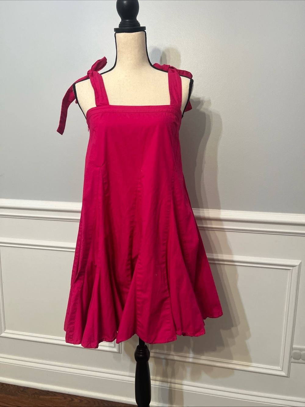 Aqua Pink 100% Cotton Flare Out Mini Dress Size Small
